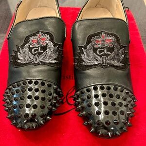 Christian Louboutin mens black spike shoes size 11 US, EU 44